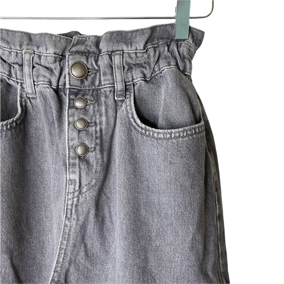 Zara Super High Rise Paperbag Waist Mom Boyfriend Engineering Crop Jeans Size 0 - Picture 11 of 13